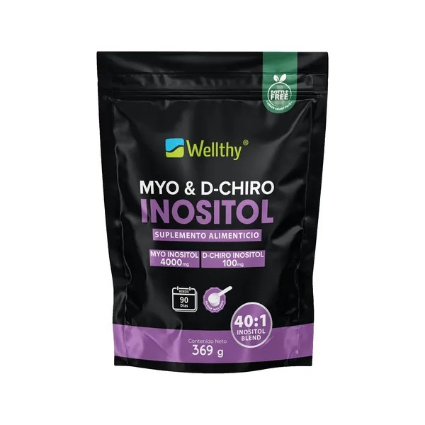 Myo Inositol Y D-chiro Inositol 369gr Wellthy 90 Servs 40:1