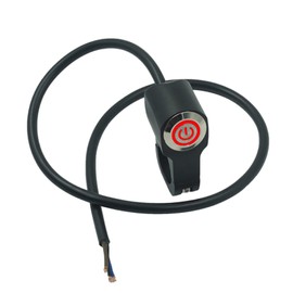 RAYANA Interruptor de control de manillar de motocicleta de aleación de aluminio de 22 mm de 7/8 pulgadas, impermeable, botón para señal de giro de bocina, interruptor de arranque de parada del motor, interruptor de encendido eléctrico (rojo - Acti momen