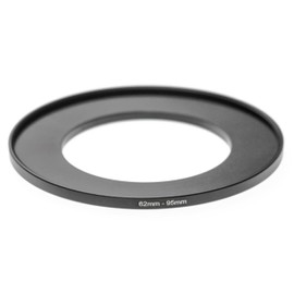 vhbw 62mm to 95mm Step Up Ring Adapter for Camera Lens - Filter Adapter - Aluminum Anodized Matte Black