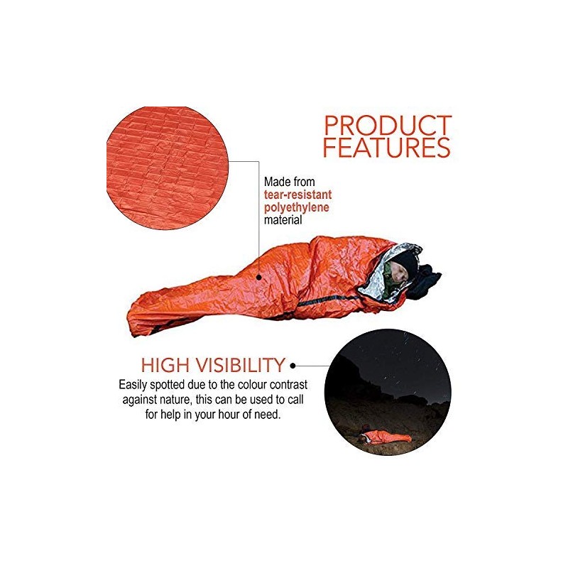 Bramble - 2 Premium Emergency Thermal Survival Weatherproof Sleeping/Bivvy Bags