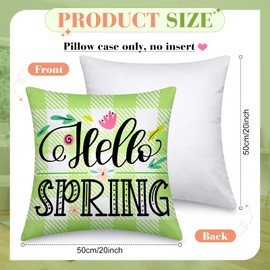 Tatuo 16 Set Holiday Pillow Covers Fall Thanksgiving Christmas Winter Pillow Case Pumpkin Snowman Gnome Seasonal Cushion Case for Farmhouse Holiday Home Sofa Couch Decor(20 x 20 Inches,Plaid)