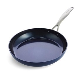 GreenPan Performance Pro Ceramic Nonstick 12" Frypan, Non-Toxic PFAS-Free, Dishwasher & Oven Safe, Wobble-Free, Blue