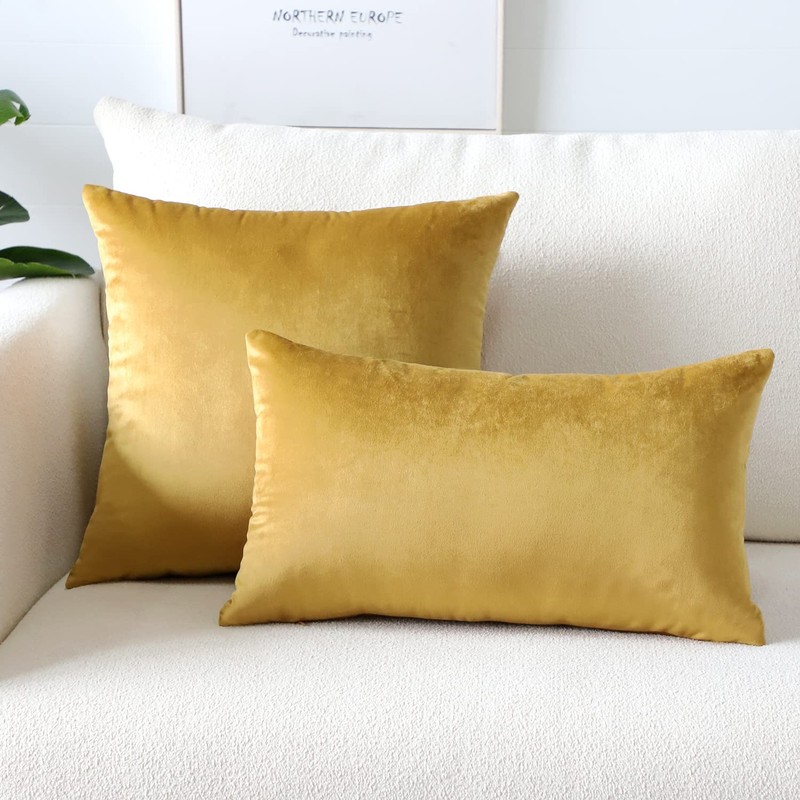Artscope Luxury Velvet Pillow Covers Super Soft Decorative Square Throw
