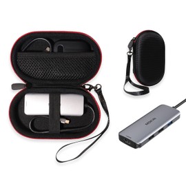 CaseSack Case for MOKIN Docking Station Also fits for Other Brands Like ABIWAZY, Baseus, Selore, etcs, mesh Pocket for Charge Cord, Flash Drive, Slim SSD or Hard Drive