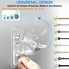 24-Pack No Drill Needed Curtain Rod Holders Brackets, Self Adhesive
