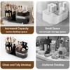 COMFYROOM Rotating Vanity Organizer with Brush Holder and Drawer, 3 Layer Cosmetic Skincare Storage, Large Countertop Makeup Perfume & Lotions Display Case (Black)
