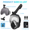 Xyuee Devilfish Full Face Snorkel Mask Adults Black L, Dry