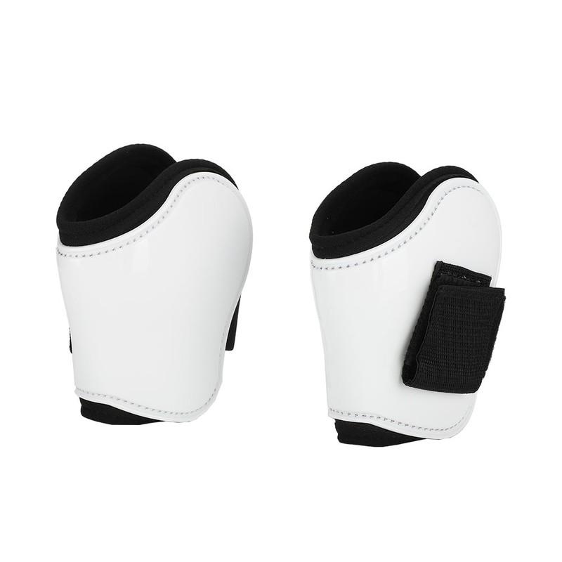 4PCS White PU Shell Horse Front Back Leg Guard Boot