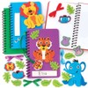 Baker Ross FC918 Jungle Animal Notebook Craft Sets - Pack of 4, Small Gifts for Children, Children's Birthday Party Bag Set