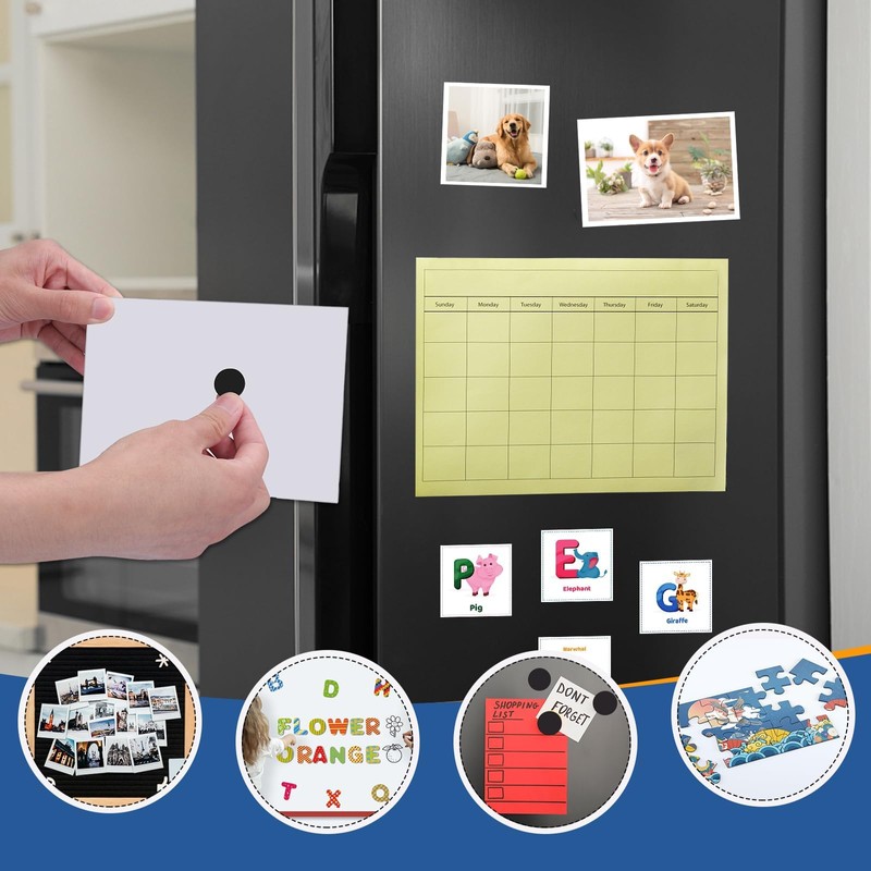 DIYMAG 0.8" x 0.04" 80 Pack Magnetic Dot with Adhesive