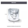 Quality Set De 3 Vasos Tequileros Calavera Cráneo Cristal Chico