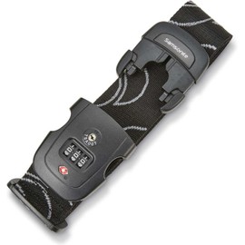 Samsonite Correa para Equipaje, Negro, Combination Lock, Correa de Equipaje