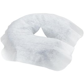 ForPro Massage Face Rest Covers, Ultra Soft, Hypoallergenic, Latex-Free, Disposable Headrest Covers, 16.5” L x 13.75” W, White, 100-Count