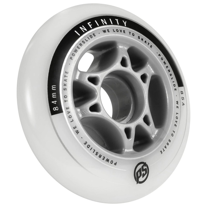 Powerslide Infinity Ii Wheels, Pack of 4, white, 84mm