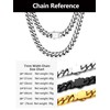 Oaldilee Mens Cuban Chain 7mm, Hip Hop Style Chains, Stainless