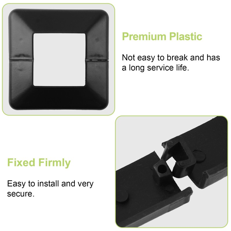UFURMATE Post Base Cover, 4 Pieces 60x60mm Plastic Post Base