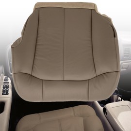 NLQR Driver and Passenger Side Bottom Replacement Seat Covers Tan 522 & Seat Foam Cushions Compatible with Chevy Silverado Avalanche GMC Sierra 1999-2002