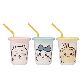 Skater SIH3ST-A Tumbler with Straw, 3 Pieces, 11.8 fl oz (320 ml), Chiikawa, Made in Japan
