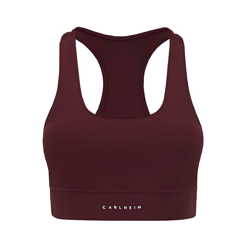 Carlheim Women's Serenita Active Collection X-Back Sports Bra, burgundy