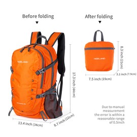 Sharkborough NODLAND Outdoor Backpack Folding Backpack Sports 40L Orange
