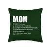 Mom Definition Funny Mother Gift Mama Hero Mom Throw Pillow