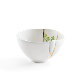 SELETTI 124135 Kintsugi Design Accessories, Multicolored W 5.9 x D 5.9 x H 2.4 inches (15 x 15 x 6 cm), Bowl 5.9 inches (15 cm)
