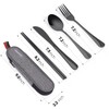 Travel Utensils with Case, Quatish Portable Silverware Set for Work,