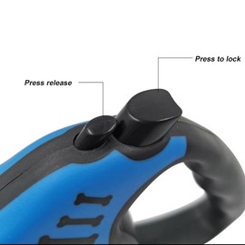 REEDEEMIT, 360° Tangle-Free Retractable Automatic Dog Leash | 10 ft Strong Nylon Tape | One-Handed Brake, Pause, Lock (Yellow, Small)