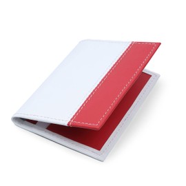 AMEHA Mens Wallet for Card Holder & Banknotes Minimalist & Slim Leather Wallets for Men RFID Blocking Men Wallet (QL White & Red)