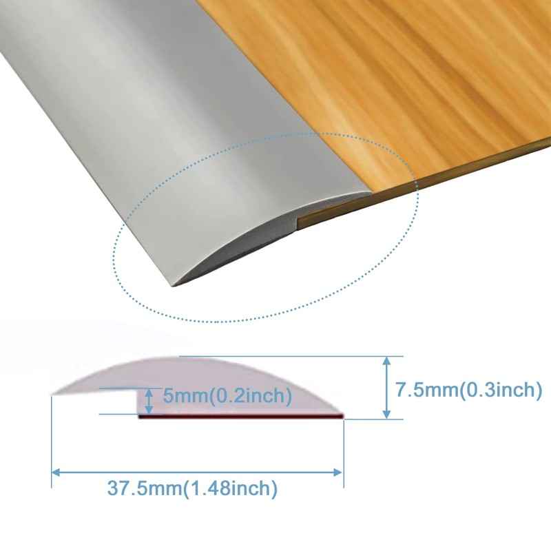 Floor Rubber Transition Strip Self Adhesive Carpet to Tile Transition