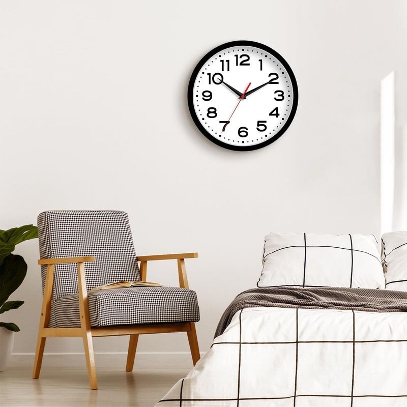 Roymnie Wall Clock Silent Non-Ticking Modern Clock Battery Operated 8
