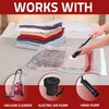 Vinsani 3 Pack Reusable Vacuum Storage Bags with Double-Zip Seal