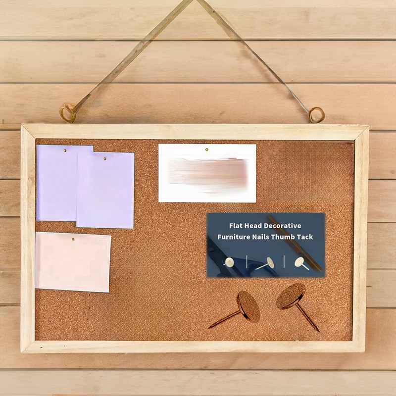 Gold Heavy Duty Thumb Tacks, Extra Long Push Pins for