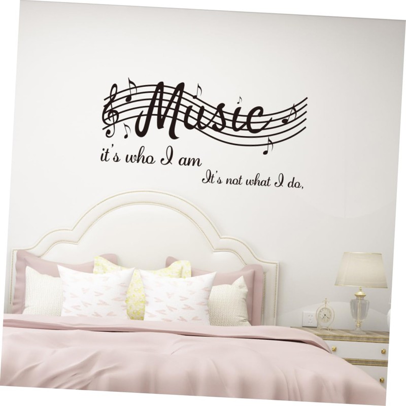 COHEALI Musical Note Wall Sticker Removable Decal for Bedroom Living