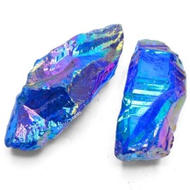 karma gems Crystals, Rocks, Jade, Crystals and Healing Stones, Witchcraft Supplies, Healing Crystals, Stones, Healing Stones, Rock Collection, Agate, Raw Stones (Blue Aura Quartz, 2 Pcs)