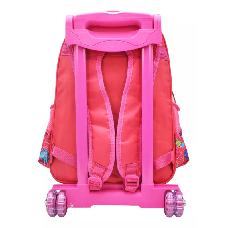 Lluvia Mochila Con Ruedas Lonchera Lapicera Gatos Con Flores 3d