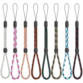 FrgKbTm Hand Wrist Strap Lanyard, 8 Pcs Adjustable Nylon Colorful for Mobile Phone, Camara, Keys, USB Flash Drive, Wallet, ID Name Tag Badge, Mp3, Mp4, GoPro