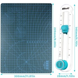 GZLFH Circle Cutter Paper and Cutting Mat A4, Circular Paper Cutter, Adjustable Circle Paper Trimmer, Circles from 2-20 cm, for Arts and DIY Crafts