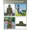 Shihanee 2 Pcs Fishing Vest and Hat for Men Multi