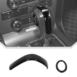 JeCar Carbon Fiber Shifter Knob Cover Trim Interior Accessories for 2010-2014 Ford Mustang