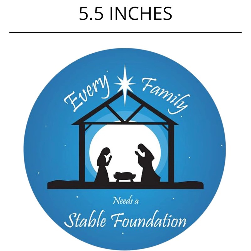 Every Family Needs a Stable Foundation Magnet, Religious Nativity Scene