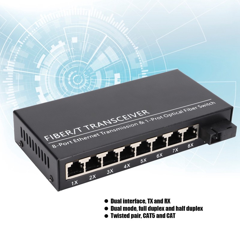 Ethernet Media Converter Dual Interface RJ45 10 / 100 /