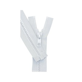 YKK Vislon Zipper, 5 Molded Plastic Separating Bottom - Medium Weight (Select Color and Length) (119 Lite Grey, Length 22 inches)