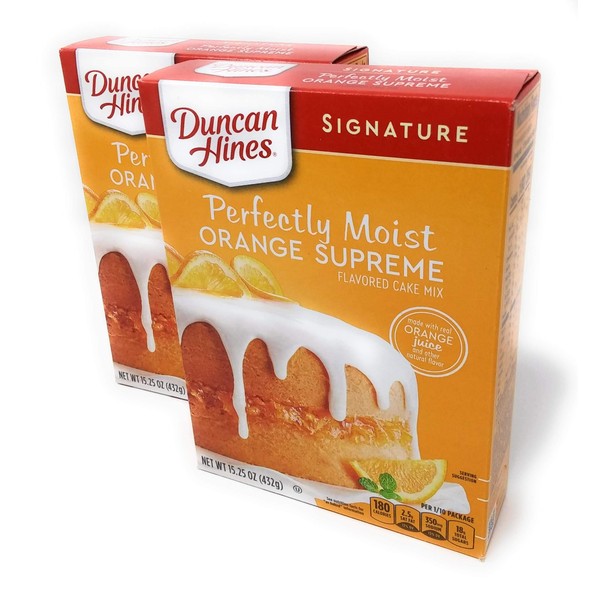 Duncan Hines Cake Mix-Orange-16.5 Oz-2 Pack