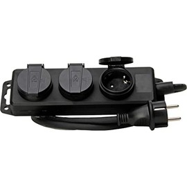 Kopp 3-Way Wet Room Socket Strip with Lid 1.4 m cable.
