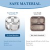 Linkidea 2 Pack Stainless Steel Portion Control Plates, Triple Divided
