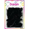 Dream World Self Hinge Barrette Chubby Ribbon Black 24 Piece