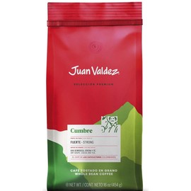 Juan Valdez Cumbre Whole Bean Coffee - Dark Roast | 100% Colombian Coffee | Dry Grape, Cocoa & Tea Notes | 16 oz / 453 g