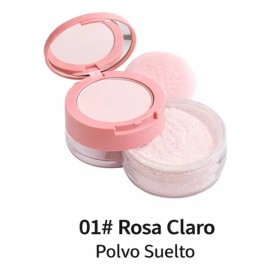 Preparado Para Usar Dúo De Polvos Fijador Para Rostro-tonos 01 Rosa Vitalidad