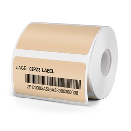 YIKIADA Brown Thermal Labels 1 × 2 Inch Vinyl Waterproof Stickers Self-Adhesive Address Decals Compatible with M110/M220 350 PCS